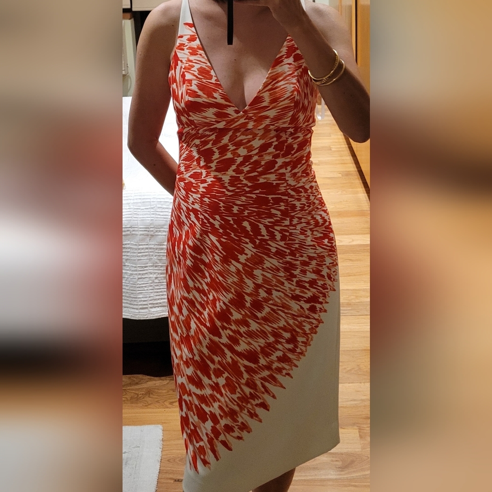 Red and white Milly dress